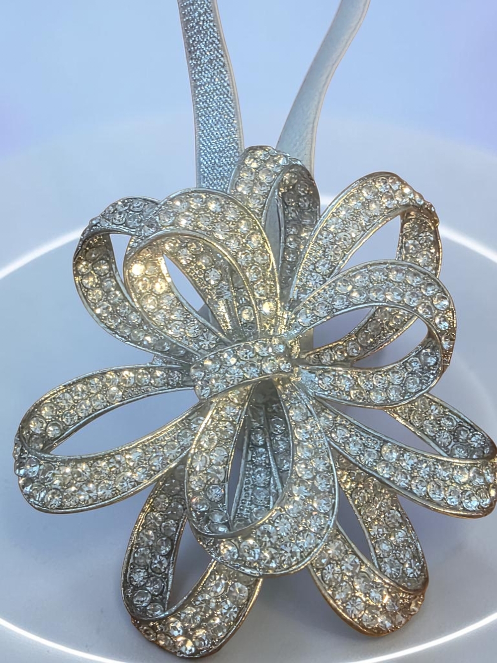 Crystal Bow Elastic Headband